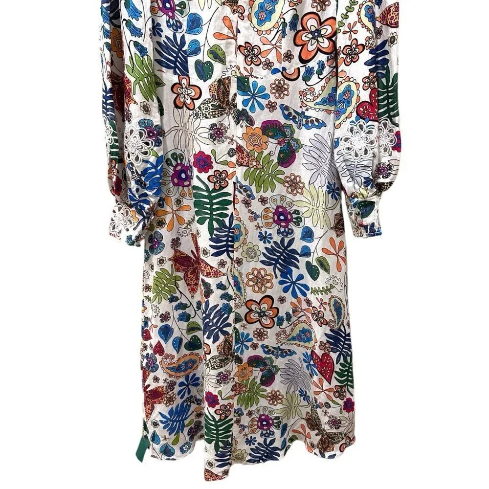 Rixo Dada Dress Woodstock Cream Multi - Picture 12 of 16